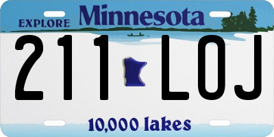 MN license plate 211LOJ