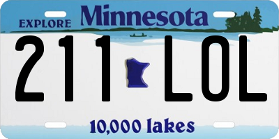 MN license plate 211LOL