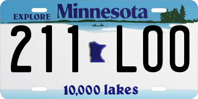 MN license plate 211LOO