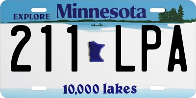 MN license plate 211LPA