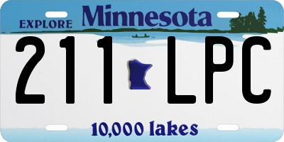 MN license plate 211LPC
