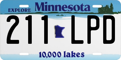 MN license plate 211LPD