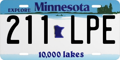 MN license plate 211LPE