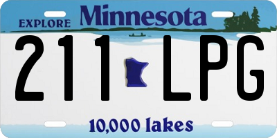 MN license plate 211LPG