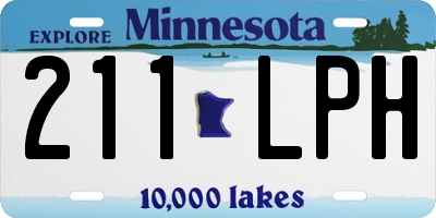 MN license plate 211LPH
