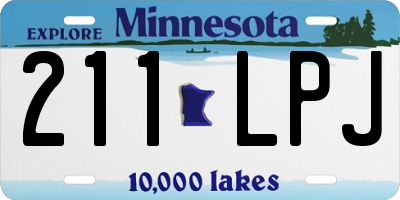 MN license plate 211LPJ