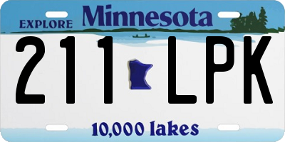 MN license plate 211LPK