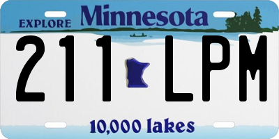 MN license plate 211LPM