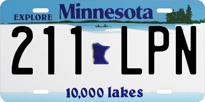 MN license plate 211LPN