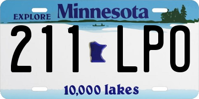 MN license plate 211LPO