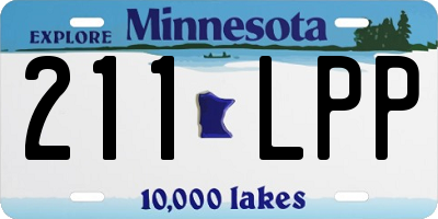 MN license plate 211LPP