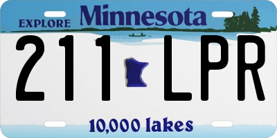 MN license plate 211LPR