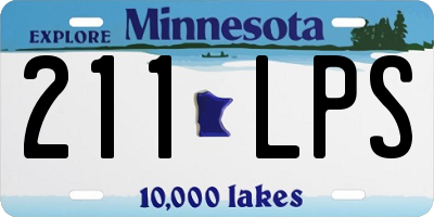 MN license plate 211LPS