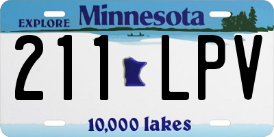 MN license plate 211LPV