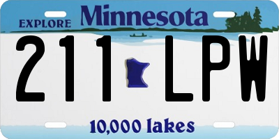 MN license plate 211LPW