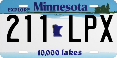 MN license plate 211LPX
