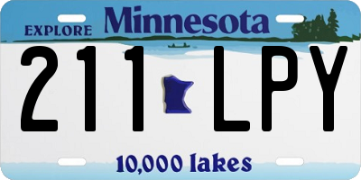 MN license plate 211LPY