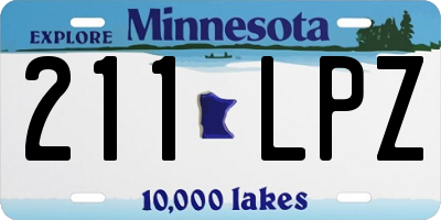 MN license plate 211LPZ