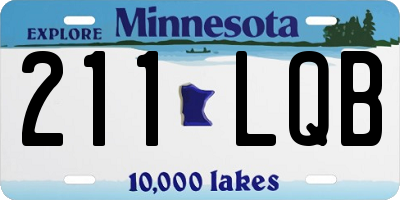 MN license plate 211LQB