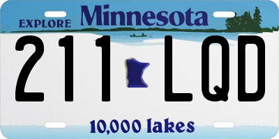 MN license plate 211LQD