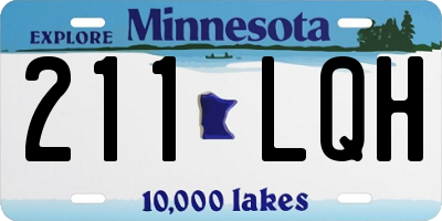 MN license plate 211LQH