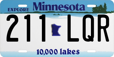 MN license plate 211LQR