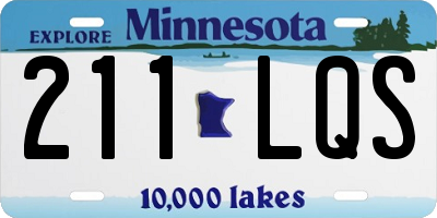 MN license plate 211LQS