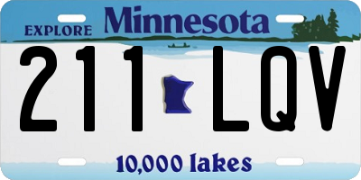 MN license plate 211LQV
