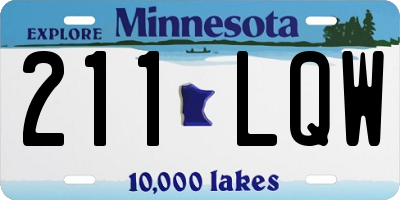 MN license plate 211LQW