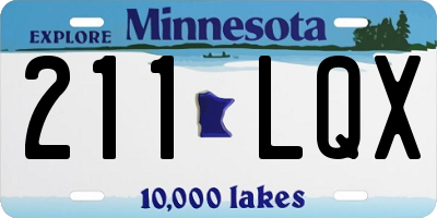 MN license plate 211LQX