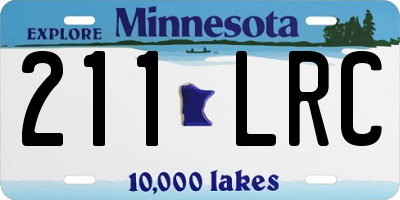 MN license plate 211LRC