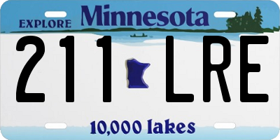 MN license plate 211LRE