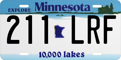 MN license plate 211LRF