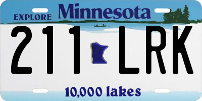 MN license plate 211LRK