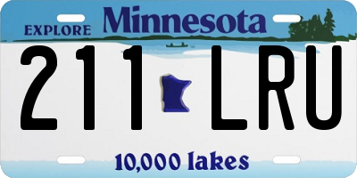 MN license plate 211LRU