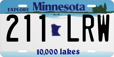 MN license plate 211LRW