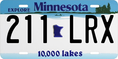 MN license plate 211LRX