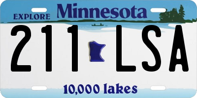 MN license plate 211LSA