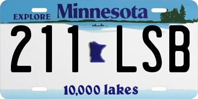 MN license plate 211LSB