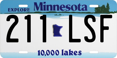 MN license plate 211LSF