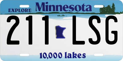 MN license plate 211LSG