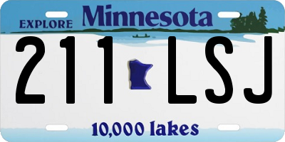 MN license plate 211LSJ