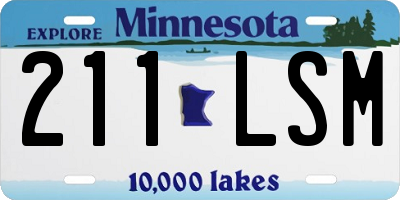 MN license plate 211LSM