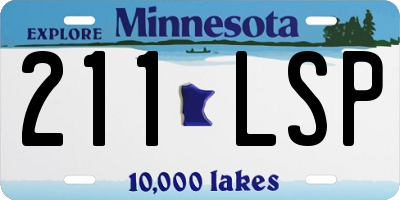 MN license plate 211LSP