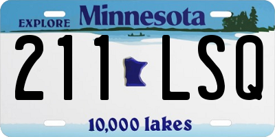 MN license plate 211LSQ