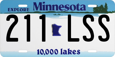 MN license plate 211LSS