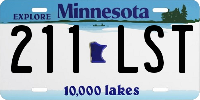 MN license plate 211LST