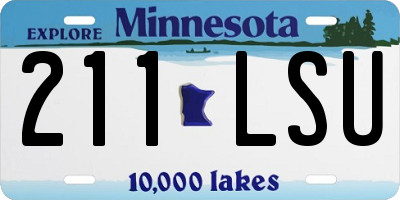 MN license plate 211LSU