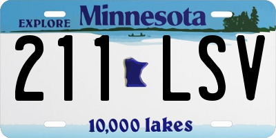 MN license plate 211LSV