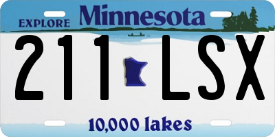 MN license plate 211LSX